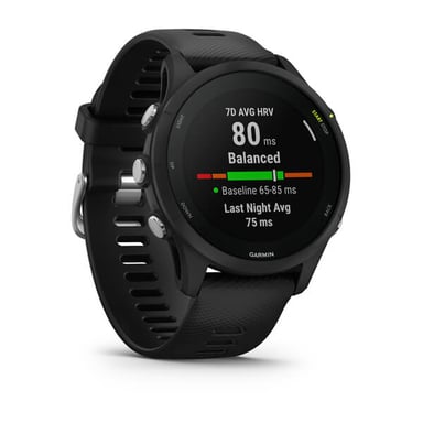 Forerunner 255 Music, Boitier noir de 46 mm avec bracelet Noir