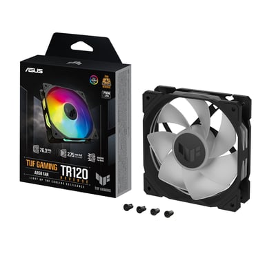 Ventola inversa ASUS TUF Gaming TR120 ARGB - Ventola per PC Case 12cm in confezione singola Nero