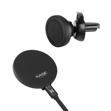 Caricabatterie da auto wireless staccabile 2 in 1 (15W), nero carbone