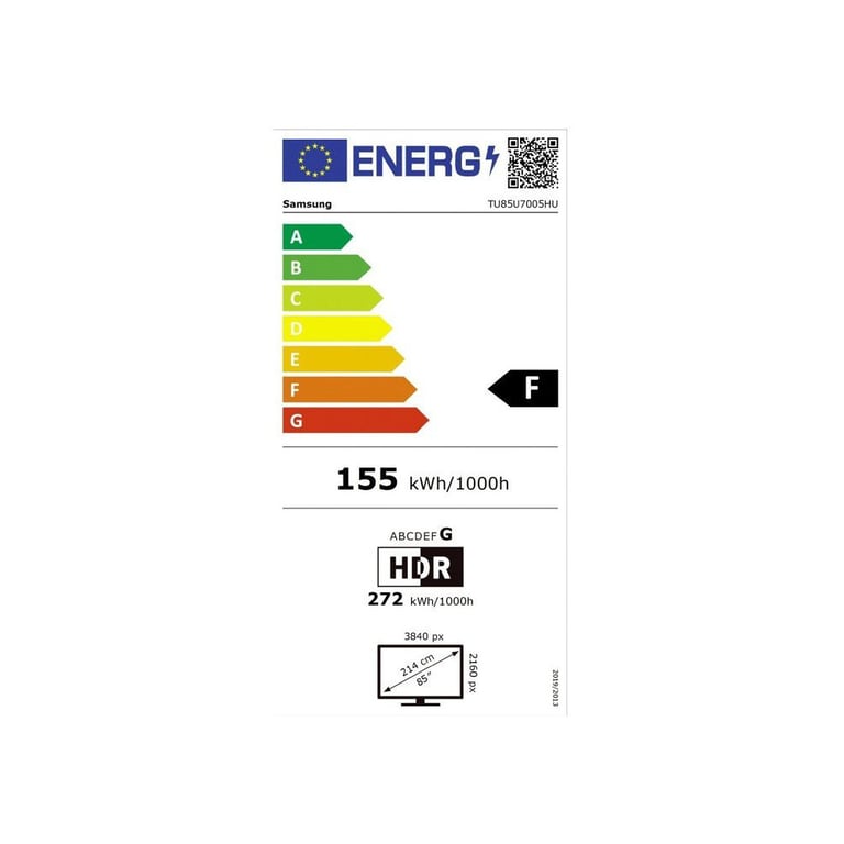 Samsung TU85U7005H TV LED 85 216 cm 4K UHD 3840x2160 HDR10+ Smart TV Gaming Hub 3xHDMI WiFi - vue 5