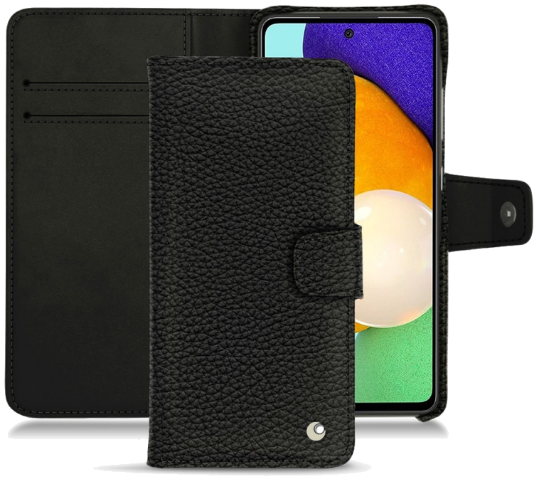 Housse cuir Samsung Galaxy A52 - Rabat horizontal portefeuilleNoir