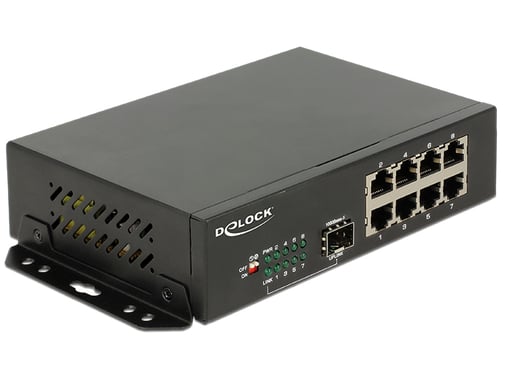 DeLOCK 87708 Switch di rete Gigabit Ethernet (10/100/1000) Nero