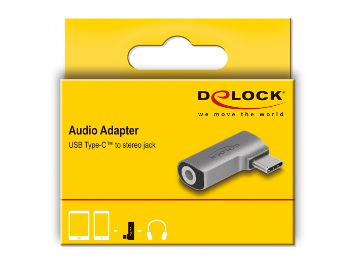 DeLOCK Adaptateur audio USB Type C mâle à jack stéréo femelle 3 5 mm 4 broches Neuf - vue 2