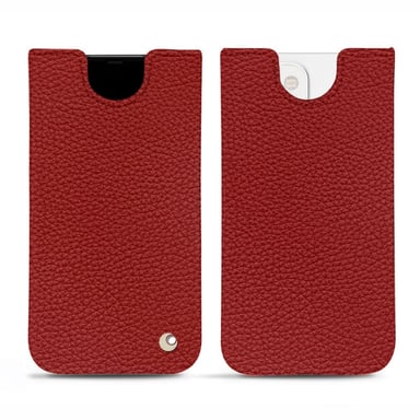 Pochette cuir Apple iPhone 13 mini - Pochette - Rouge - Cuir grainé