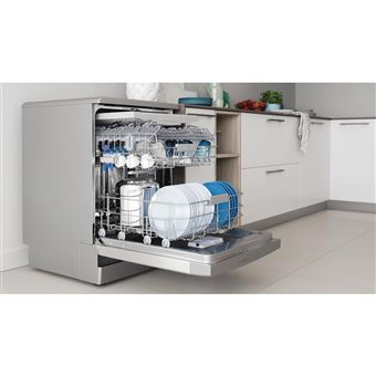 Lave-vaisselle Indesit I0FD651X pose libre 60 cm 14 couverts inox mat 9 programmes B 41 dB AutoDoor AquaStop Push&Go - Neuf