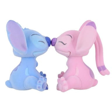 Figuras flocadas Disney Bisous Stitch y Angel Gran Bufón