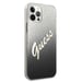Custodia Guess per iPhone 12 Pro Max 6,7'' nero Glitter Gradient Script
