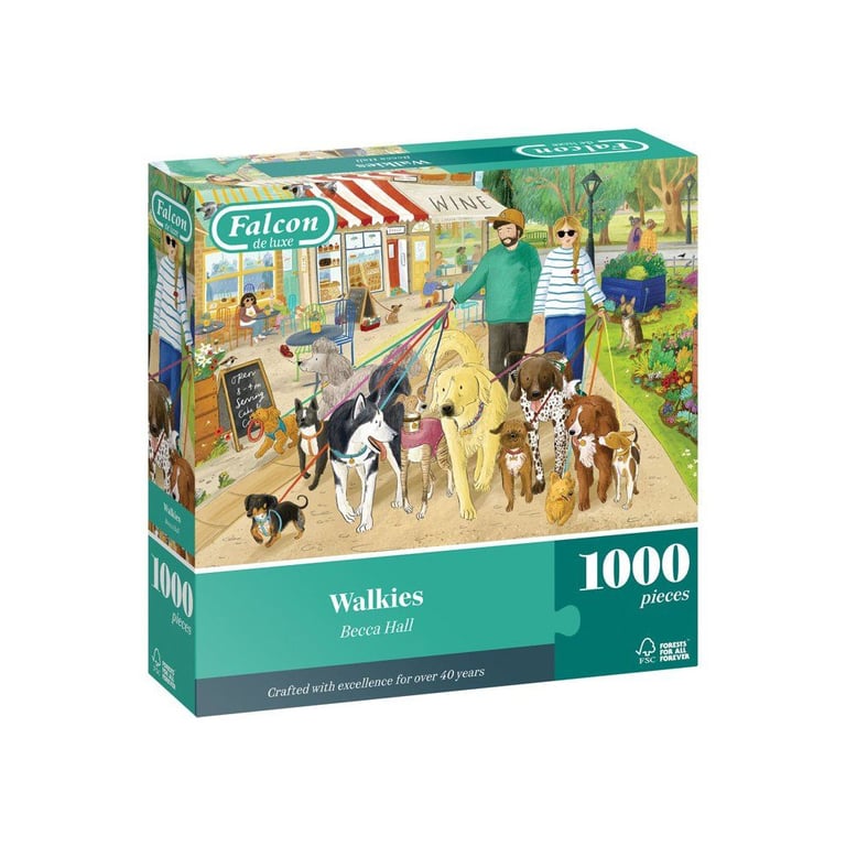 Puzzle 1000 pièces JUMBO Falcon Deluxe Walkies par Becca Hall paysage multicolore - Neuf