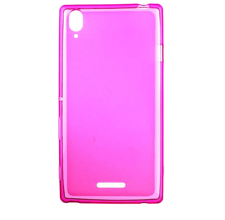 Coque silicone unie compatible Givré Rose Sony Xperia T3