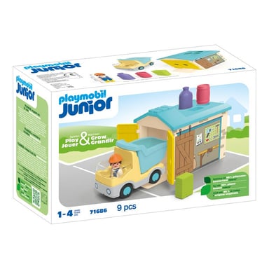 PLAYMOBIL Camión Junior con Garaje y Accesorios