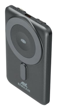 Rivacase VA2607 batería externa Polímero de litio 5000 mAh Cargador inalámbrico Negro, Gris