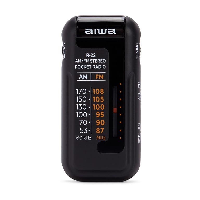 Radio Transistor AIWA R22BK – AM/FM, Mini, Portable, Analogique - vue 3
