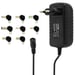 LinQ Cargador para portátil de 150W con puerto USB y 8 cabezales Negro
