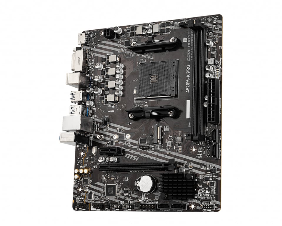 MSI A520M-A PRO carte mère AMD A520 Emplacement AM4 micro ATX - Neuf