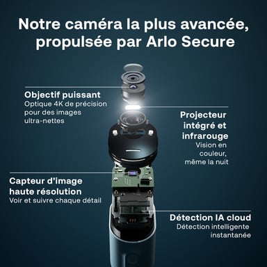 Arlo Ultra 2 Caméra de Surveillance extérieure, caméra additionnelle noir