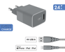 Kit Chargeur Voiture Force Power – USB-C + Câble Renforcé 1,2 M – Charge Rapide 3A – DYNEEMA