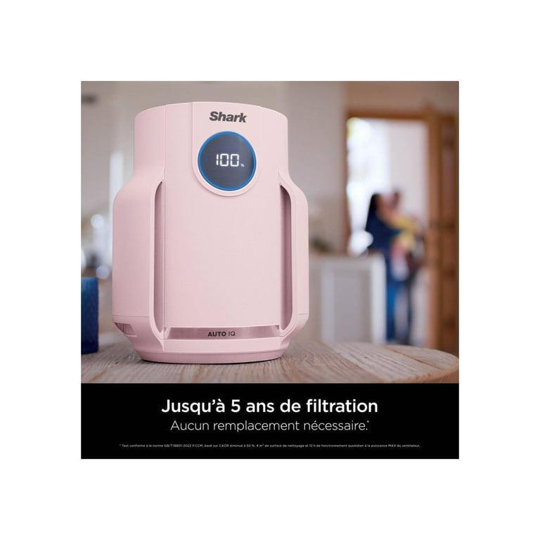Purificateur d'air Shark NeverChange Mini HP072EU Rose HEPA Sense IQ anti-odeur NanoSeal NanoSeal 23 m² ultra silencieux - Neuf