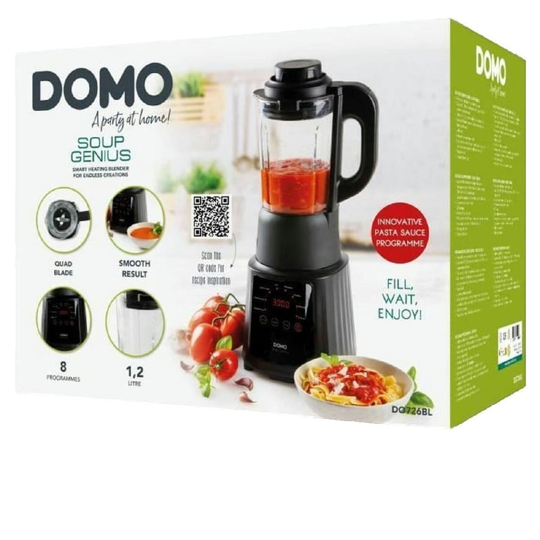 Blender chauffant fonctions DOMO DO726BL 1 2 8 programmes Affichage LED - vue 2