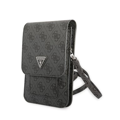 Sac à Bandoulière pour Téléphone Motif 4G avec Logo Triangulaire Noir
