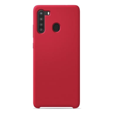 Coque silicone unie Soft Touch Rouge compatible Samsung Galaxy A21