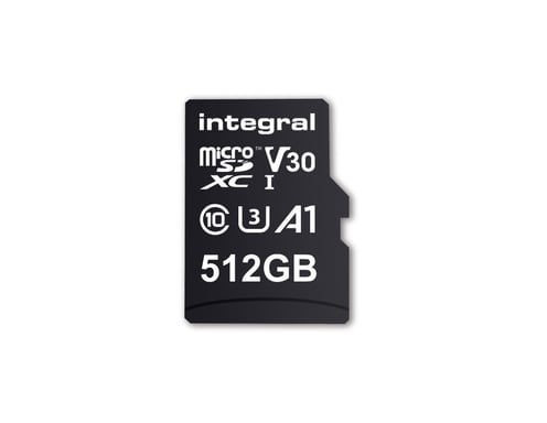 Integral 512GB PREMIUM HIGH SPEED MICROSDHC/XC V30 UHS-I U3 512 Go MicroSD