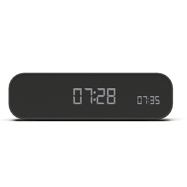 KREAFUNK Wakie Despertador Luminoso Bluetooth – Cargador de inducción Qi, luz de despertador progresiva, altavoz 3W, diseño compacto - Negro