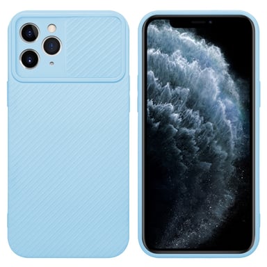 Coque pour Apple iPhone 11 PRO MAX en Bonbon Bleu Clair Housse de protection Étui en silicone TPU flexible et avec protection pour appareil photo
