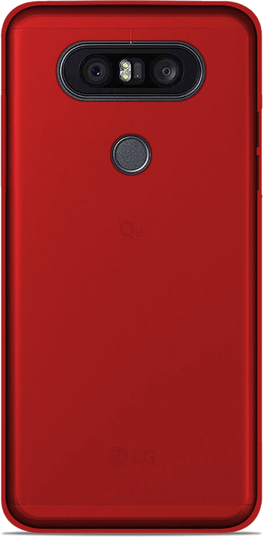 Coque silicone unie compatible Givré Rouge LG Q8