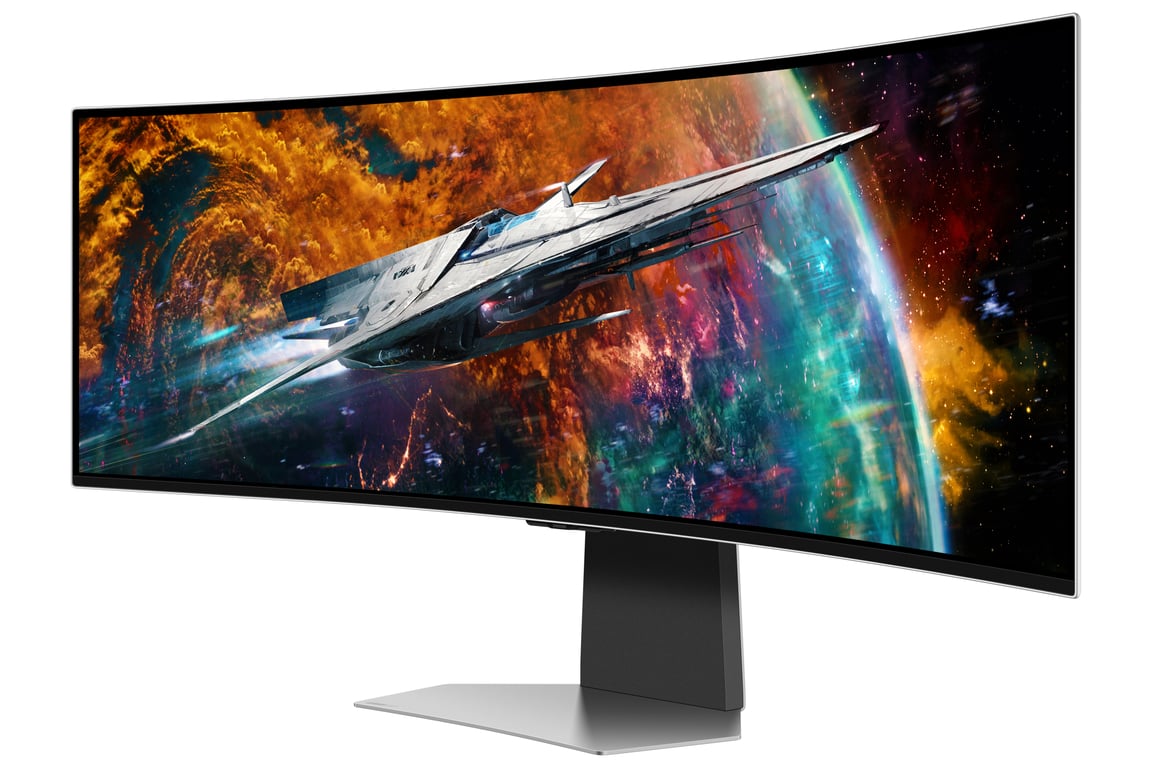 Ecran PC Gaming Samsung Odyssey OLED G9 LS49CG954SUXEN 49  Incurvé UWQHD Argent Métal - Neuf