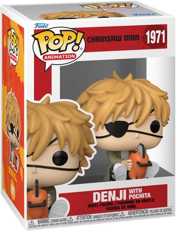 Chainsaw Man Figurine POP! Denji & Pochita 9 cm - vue 3