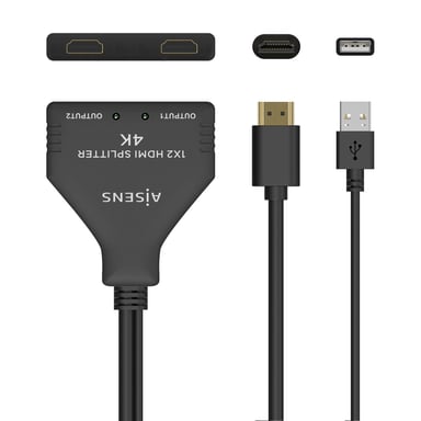 AISENS A123-0654 répartiteur vidéo HDMI 2x HDMI