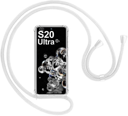 Coque avec Cordon pour ''SAMSUNG Galaxy S20 Ultra'' Silicone Airbags Transparente