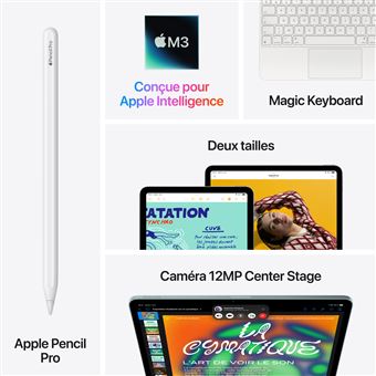 iPad Air 7 (2025), Puce M3, 13'' Wifi 256 Go, Bleu