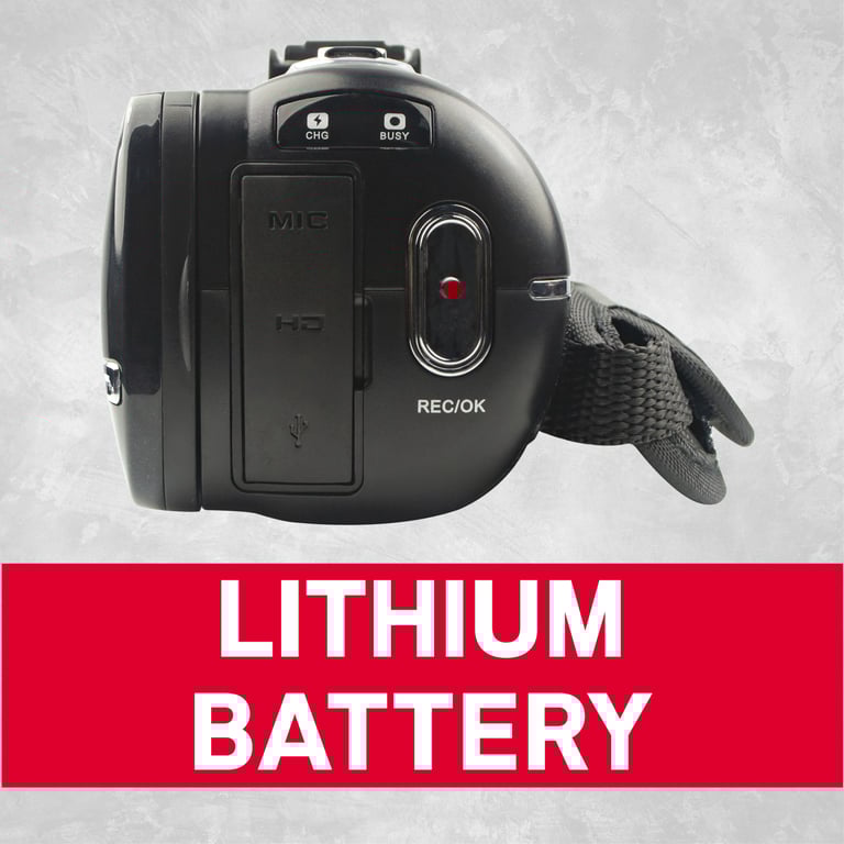 AGFA PHOTO Realimove CC2700 – Caméscope Numérique Vidéo 2.7K 24MP Écran Tactile 3'' Zoom 18X Télécommande 2 Batteries Micro Batterie Lithium Neuf - vue 2