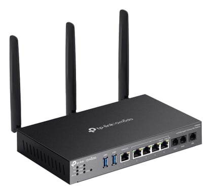TP-Link Omada AX3000 router inalámbrico Gigabit Ethernet Doble banda (2,4 GHz / 5 GHz) Negro