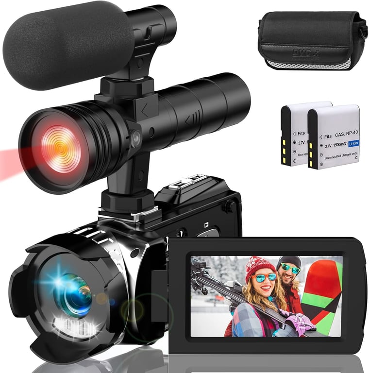 Vendos85 Noir Caméscope Vidéo 4K Uhd 48 Mp Ir Version Nuit - Image 4