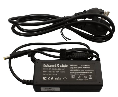 CoreParts MBA1306 adaptador e inversor de corriente Interior 36 W Negro