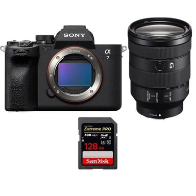 Appareil photo hybride Sony A7 IV + FE 24-105mm f/4 G OSS + 1 SanDisk 128GB Extreme PRO UHS-II + Ebook ''20 astuces pour des images qui claquent''