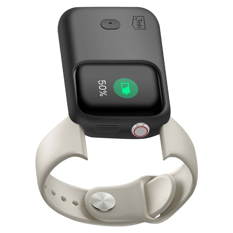 Coque Batterie Induction pour Apple Watch 44mm et 45mm Silicone Autonomie 15h Neuf - vue 3