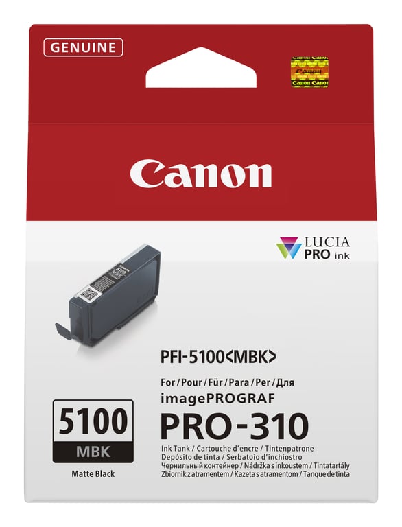 Canon PFI 5100 MBK 14.4 ml original boîte de suspension réservoir d'encre pour imagePROGRAF PRO 310 - vue 5