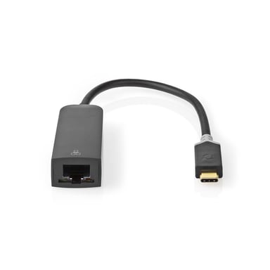 NEDIS Cable adaptador USB-C macho - RJ45 hembra 1 Gbit 0,2 m - Antracita