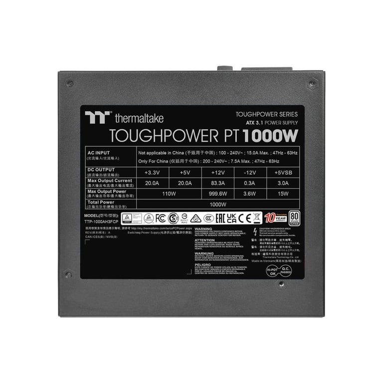Toughpower PT Alimentation PC modulaire 80Plus Platinum Neuf - vue 3