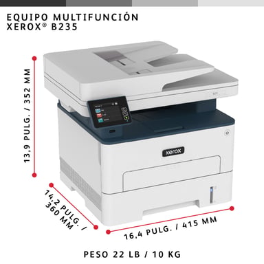 Xerox B235 A4 34 ppm Inalámbrica Copia/impresión/escaneado/fax PS3 PCL5e/6 ADF 2 bandejas Total 251 hojas