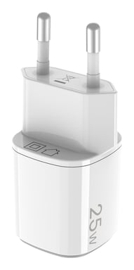 Celly UPTC1USB1USBC25 cargador de dispositivo móvil Cámara digital, Micrófono, Smartphone, Tableta, Teléfono Blanco USB Interior