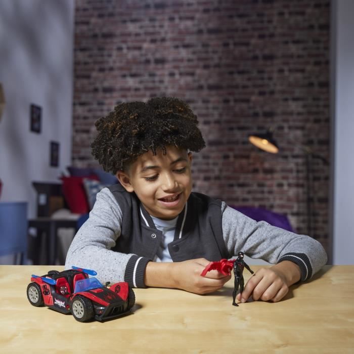 Figurine Miles Morales Bolide de course Remix, Marvel Spider-Man VenomVersus Epic World of Action, des 4 ans - Neuf