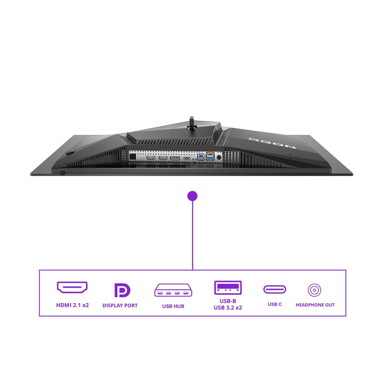 Ecran gaming 27'''' 4K UHD QD OLED 240Hz 0 03ms HDR 400 True Ajustable en hauteur Pivot Haut parleurs Hub USB USB C G Sync Compatible FreeSync Premium - vue 3