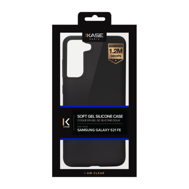 Custodia morbida in silicone gel per Samsung Galaxy S21 FE 5G, nero satinato