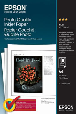 Papel de inyección de tinta de calidad fotográfica Epson - A4 - 100 hojas