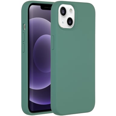 Accezz Coque Liquid Silicone pour Apple iPhone 14 / 13 - Vert foncé