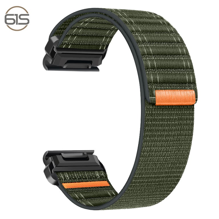 INF Bracelet de montre en nylon 22 mm pour Garmin Fenix 8/567X/pro/Epix 935/965 Green